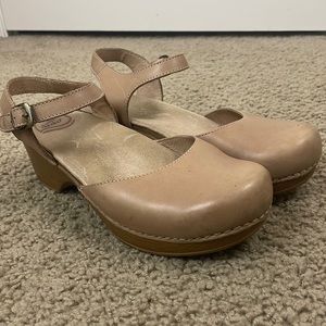 Dansko Tan Leather Mules